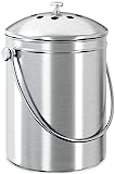 Utopia Kitchen Compost Bin for Kitchen Countertop - 1.3 Gallon Compost Bucket for Kitchen with Lid -...