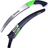 Heavy Duty Pruning Saw (Razor Sharp 14' Curved Blade) Comfort Handle with Saw Blade Enclosure -...