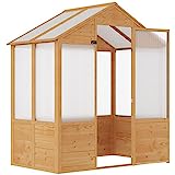 Outsunny 6' x 4' x 7' Polycarbonate Greenhouse, Walk-in Hot House Kit, Hobby Greenhouse with...