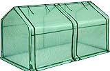 Quictent Portable Mini Cloche Greenhouse w/ Elevated Bottom, Roll-up Zippered Window Waterproof...