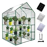 Botanic Portable Greenhouse Indoor Outdoor, 3 Steady Tiers 12 Sturdy Shelves Walk-in Plant Green...