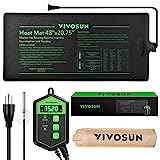 VIVOSUN 48'x20.75' Seedling Heat Mat and Digital Thermostat Combo Set