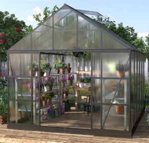 AMERLIFE 12x10x10 FT Polycarbonate Greenhouse